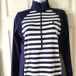 Ralph Lauren Polo Golf Women top/ Small/ blue and white